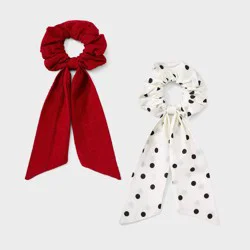 Girls' 2pk Polka Dot Twister Set - art class™ Cream/Red