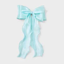 Girls' Triple Layered Organza and Satin Bow Barrette - art class™ Blue