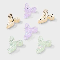 Girls' 6pk Bow Claw Clip Set - art class™