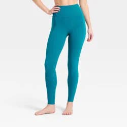 Women's Everyday Soft Ultra High-Rise Pocketed Leggings - All In Motion™ Dark Teal Blue S