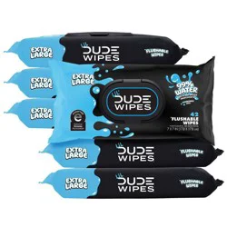DUDE Wipes LiL' DUDE 99% Water Flushable Wipes for Kids, Unscented, Extra Large for Potty Training - 252ct