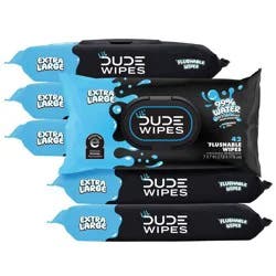 DUDE Wipes LiL' DUDE 99% Water Flushable Wipes for Kids, Unscented, Extra Large for Potty Training - 252ct