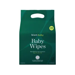 Biom 99% Water Hypoallergenic Baby Wipes -Fragrance Free - 240ct: Face, Hands, Nose, Whole Body, Diaper Area