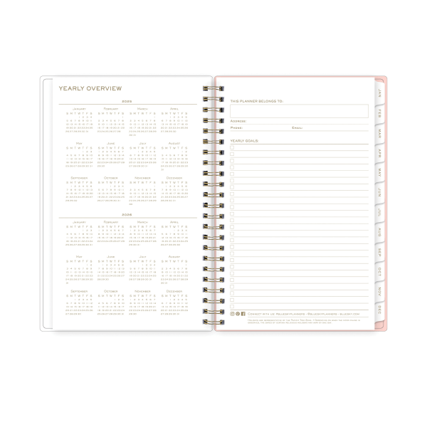 slide 5 of 8, Blue Sky 2025 Day Designer Weekly/Monthly Planning Calendar, 5"" X 8"", Palm Reader, January 2025 To December 2025, 1 ct