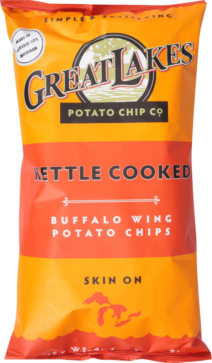 slide 13 of 14, Great Lakes Kettle Cooked Buffalo Wing Potato Chips 8 oz, 8 oz