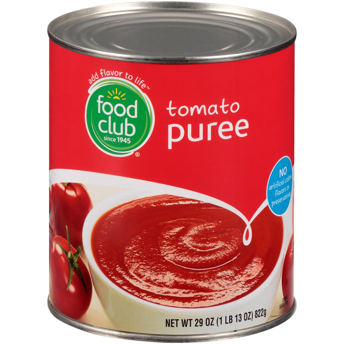 slide 7 of 9, Food Club Tomato Puree, 29 oz