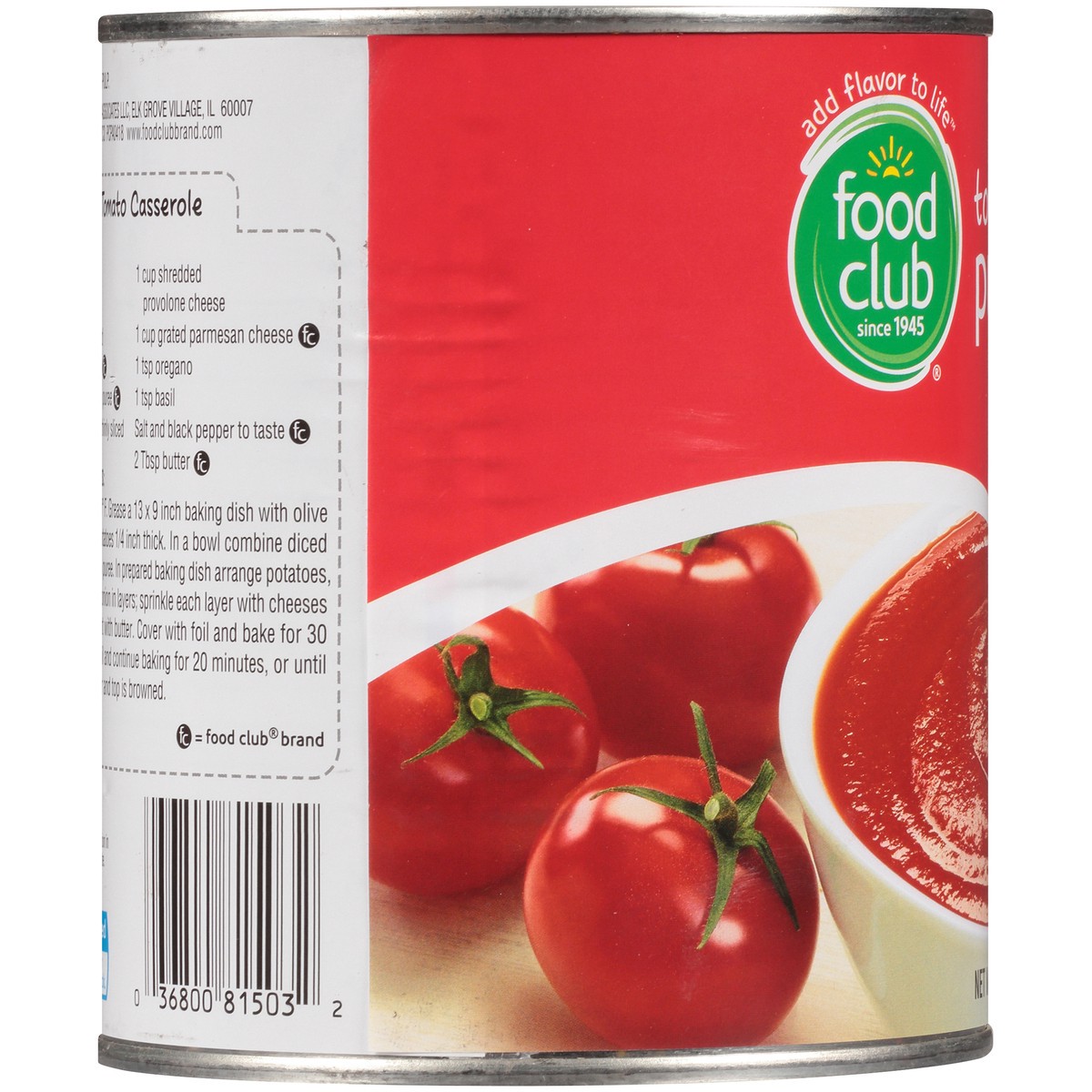 slide 4 of 9, Food Club Tomato Puree, 29 oz