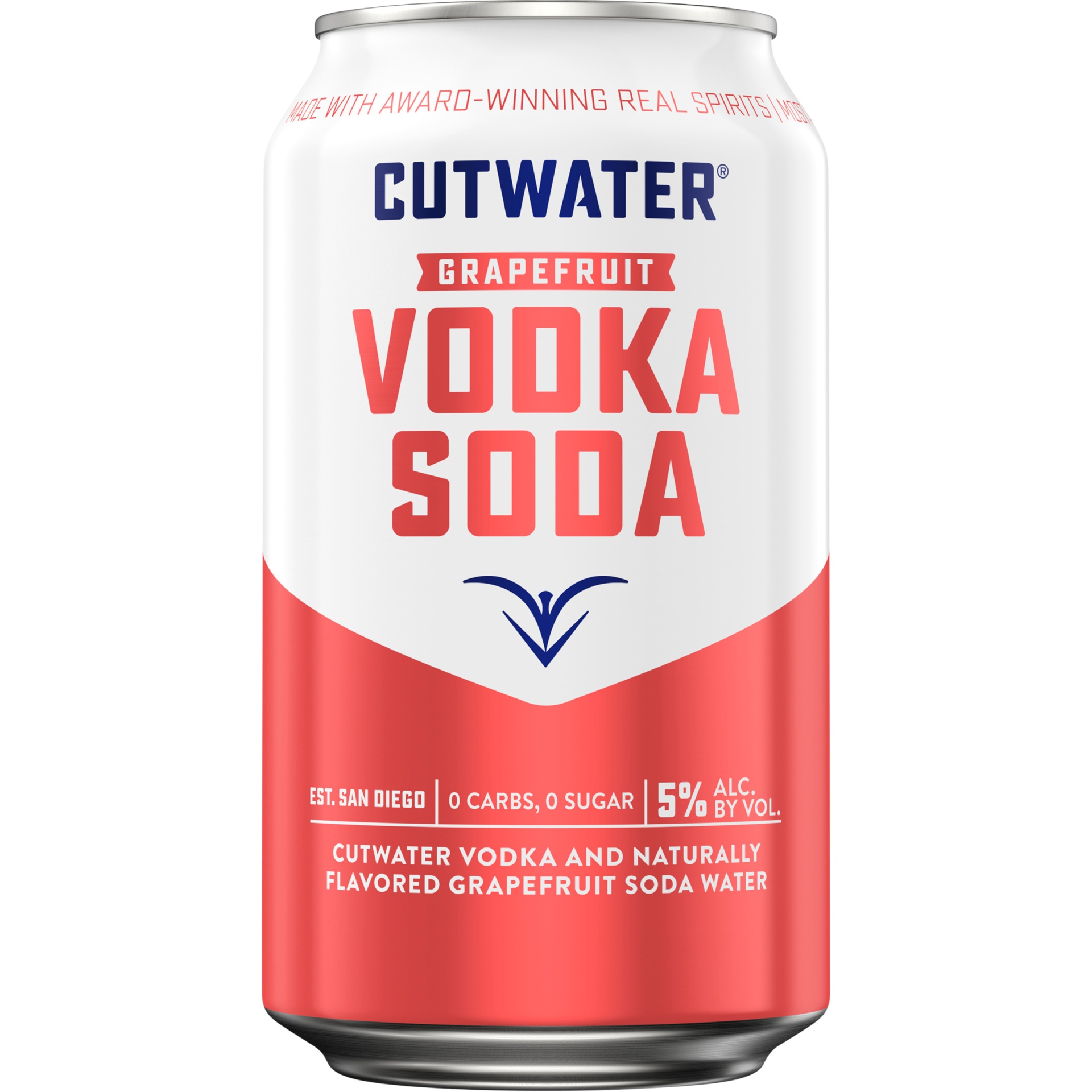 slide 1 of 1, Cutwater Spirits Grapefruit Vodka Soda, 5% ABV, 12 fl oz