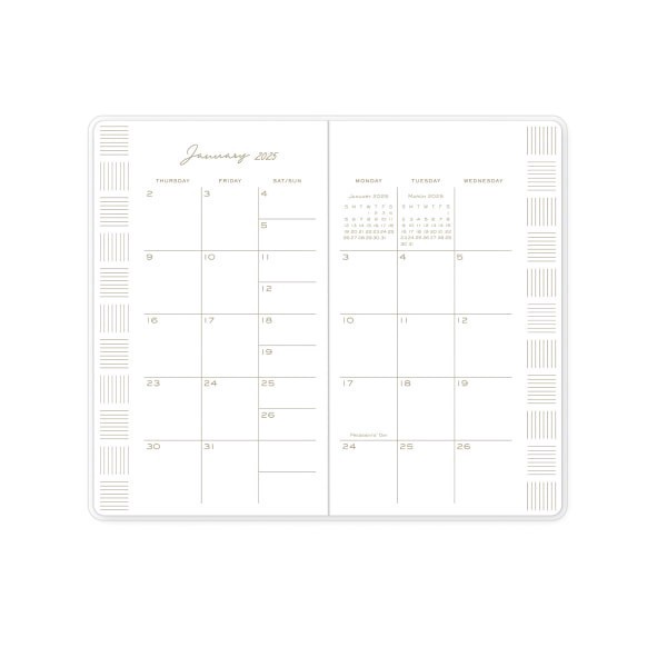 slide 6 of 6, 2025-2026 Blue Sky Monthly Planning Calendar, 3-5/8"" X 6-1/8"", Palm Reader Clear, January To December, 148986, 1 ct