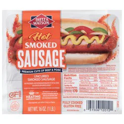 Dietz & Watson Pork Hot Smoked Sausage