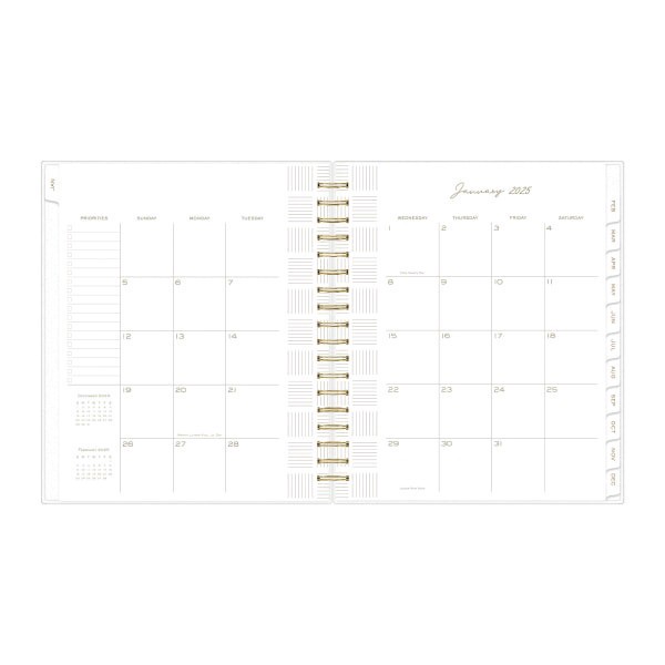 slide 6 of 8, Blue Sky 2025 Day Designer Daily/Monthly Planning Calendar, 8"" X 10"", Soft Blue, January 2025 To December 2025, 1 ct
