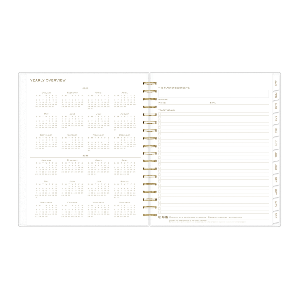 slide 4 of 8, Blue Sky 2025 Day Designer Daily/Monthly Planning Calendar, 8"" X 10"", Soft Blue, January 2025 To December 2025, 1 ct