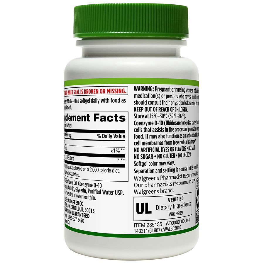 slide 3 of 5, Walgreens CoQ-10 200 mg Softgels, 30 ct