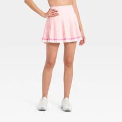 Women's Woven High-Rise Pleated Skort - All In Motion™ Light Pink XXL