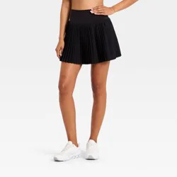 Women's Woven High-Rise Pleated Skort - All In Motion™ Black XS