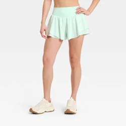 Women's Woven Ultra Light Active Light High-Rise Dance Shorts - All In Motion™ Mint Green S