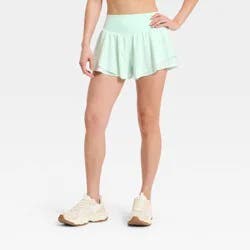 Women's Woven Ultra Light Active Light High-Rise Dance Shorts - All In Motion™ Mint Green L