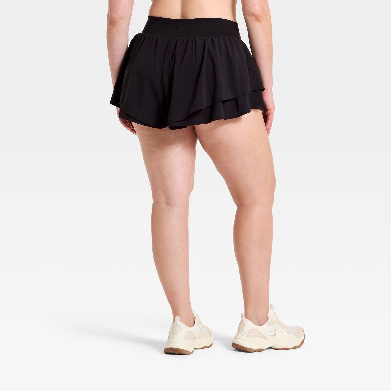 slide 5 of 5, Women's Woven Ultra Light Active Light High-Rise Dance Shorts - All In Motion™ Black M, 1 ct