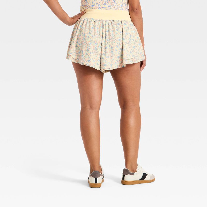 slide 5 of 5, Women's Woven Ultra Light Active Light High-Rise Dance Shorts - All In Motion™ Yellow M, 1 ct