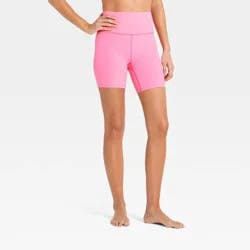 Women's Everyday Soft Ultra High-Rise Bike Shorts 6" - All In Motion™ Light Pink XXL
