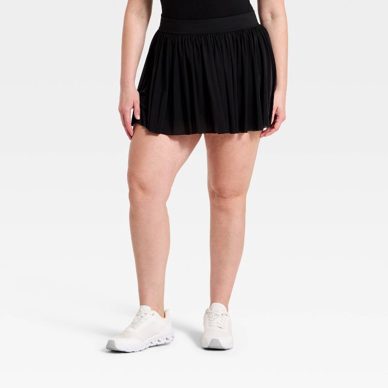 slide 5 of 6, Women's High-Rise Mesh Skort - All In Motion™ Black XS, 1 ct