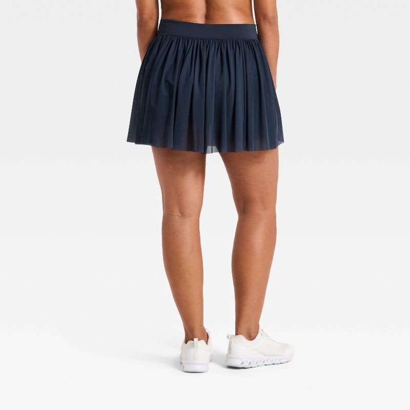slide 6 of 6, Women's High-Rise Mesh Skort - All In Motion™ Navy Blue L, 1 ct