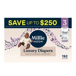 Millie Moon Luxury Disposable Diapers - Size 3 - 192ct