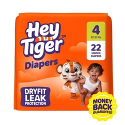 Hey Tiger Disposable Diapers - Size 4 - 22ct