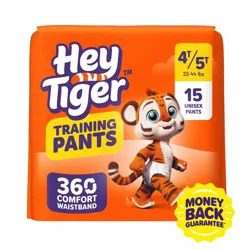 Hey Tiger Disposable Training Pants - 4T-5T - 15ct
