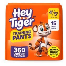Hey Tiger Disposable Training Pants - 4T-5T - 15ct