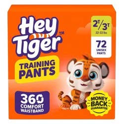 Hey Tiger Disposable Training Pants - 2T-3T - 72ct: Wood Fluff Pulp, 22-33 lbs