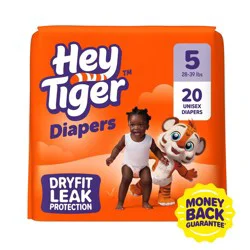 Hey Tiger Disposable Diapers - Size 5 - 20ct
