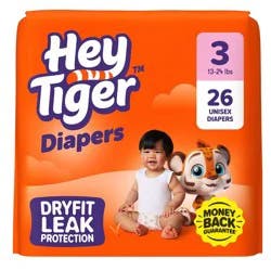 Hey Tiger Disposable Diapers - Size 3 - 26ct