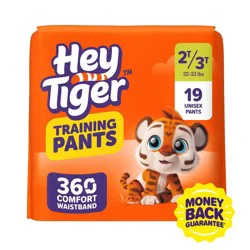 Hey Tiger Disposable Training Pants - 2T-3T - 19ct
