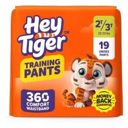Hey Tiger Disposable Training Pants - 2T-3T - 19ct