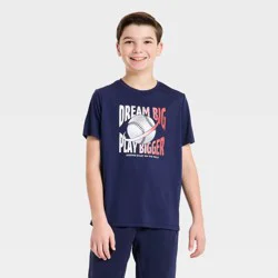 Boys' Active Graphic T-Shirt - All In Motion™ Dark Blue L