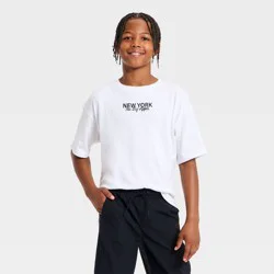 Boys' Cotton Active T-Shirt - All In Motion™ White L