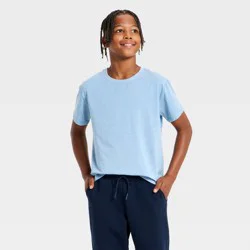 Boys' Short Sleeve Active T-Shirt - All In Motion™ Heather Blue S