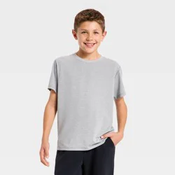 Boys' Short Sleeve Active T-Shirt - All In Motion™ Heather Black XS