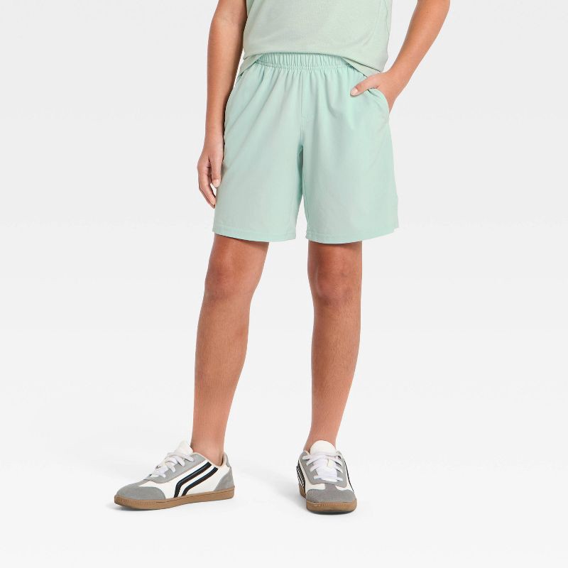 slide 1 of 3, Boys' Active Woven Shorts - All In Motion™ Sage Green XL, 1 ct