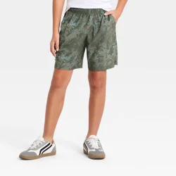 Boys' 'Above the Knee' Active Woven Shorts - All In Motion™ Olive Green L