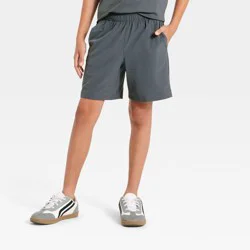 Boys' Textured Grid Woven Shorts - All In Motion™ Dark Gray XL
