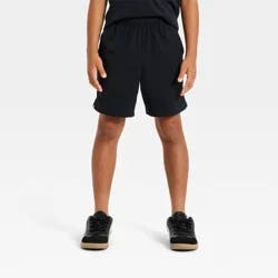 Boys' Textured Grid Woven Shorts - All In Motion™ Black M