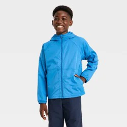 Boys' Windbreaker Rain Coat - All In Motion™ Blue XL