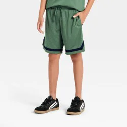 Boys' 'At the Knee' Court Active Shorts - All In Motion™ Dark Green L