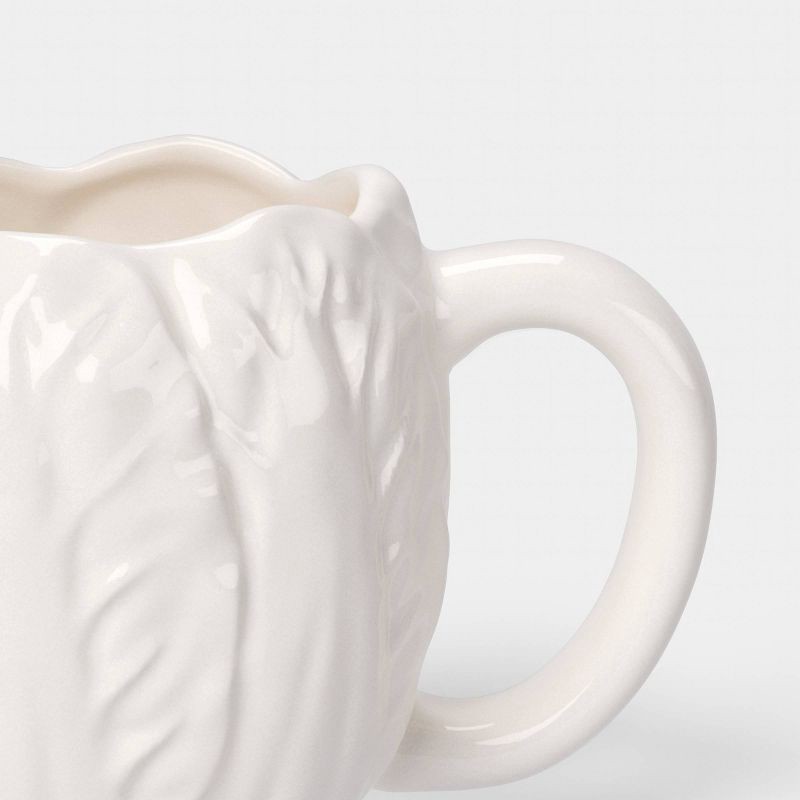 slide 3 of 3, 15 fl oz Stoneware Radicchio Mug White - Threshold™, 15 fl oz