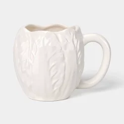 15 fl oz Stoneware Radicchio Mug White - Threshold™