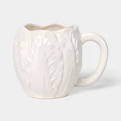 15 fl oz Stoneware Radicchio Mug White - Threshold™