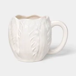 15 fl oz Stoneware Radicchio Mug White - Threshold™