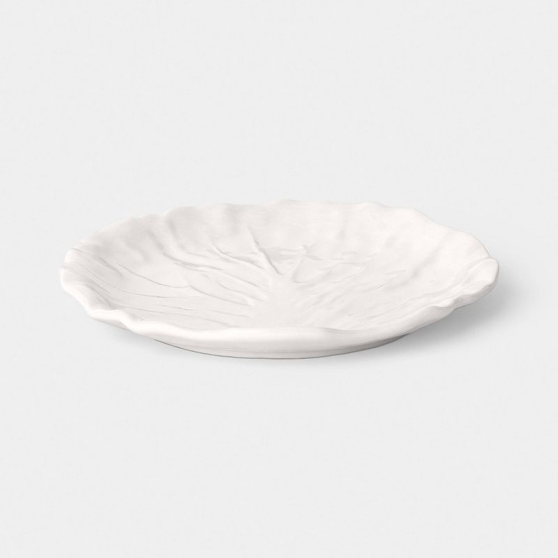 slide 3 of 3, 8.75" Stoneware Radicchio Salad Plate White - Threshold™, 1 ct